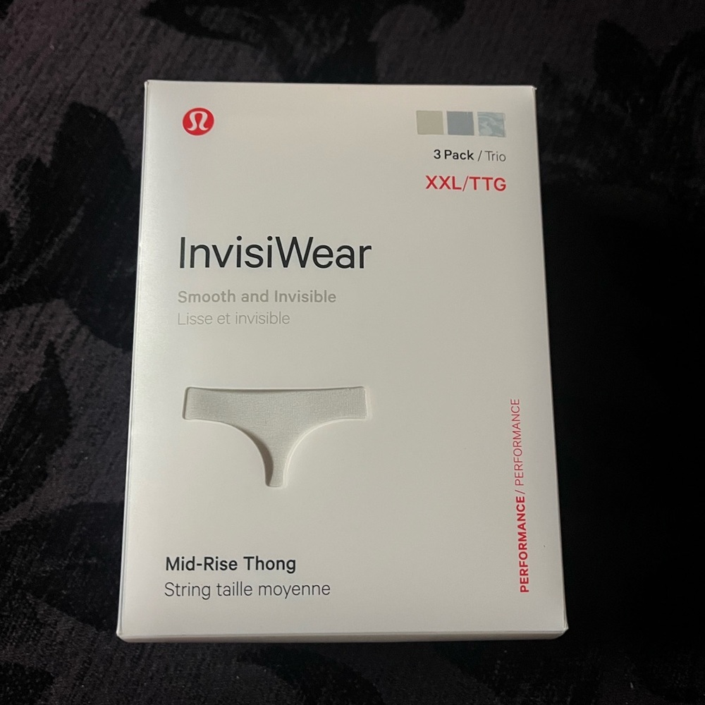 Lululemon Invisiwear Mid-rise thong 3 pack
